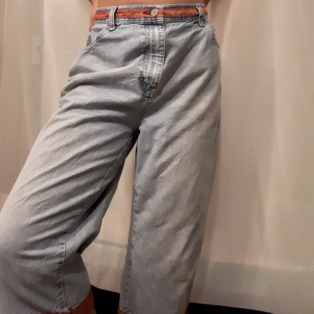 Vtg detailed sz16 short hem detail jeans